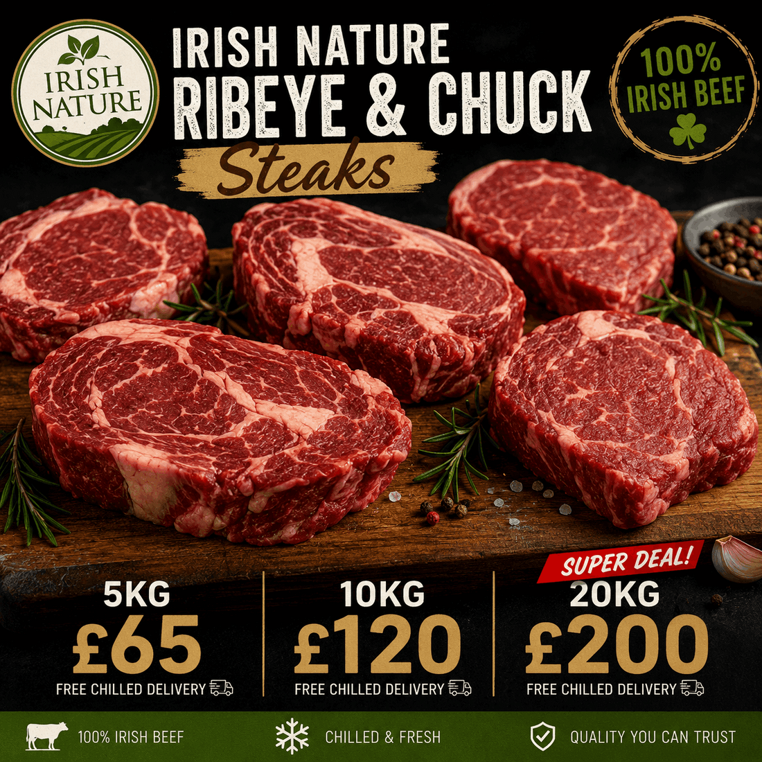 Ribeye & Chuck Steak Bags